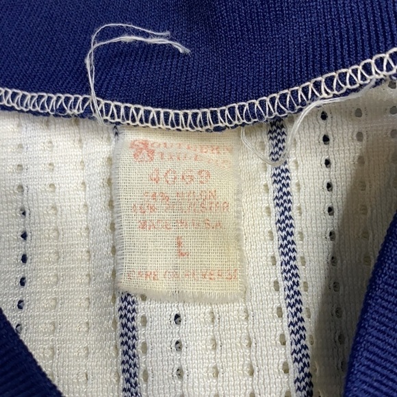 Vintage Southern Athletic Pin Striped Baseball Mesh Jersey Shirt Large - Picture 3 of 3